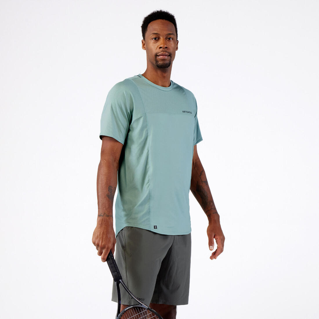 T-shirt tennis manches courtes homme - Artengo DRY Gaël Monfils