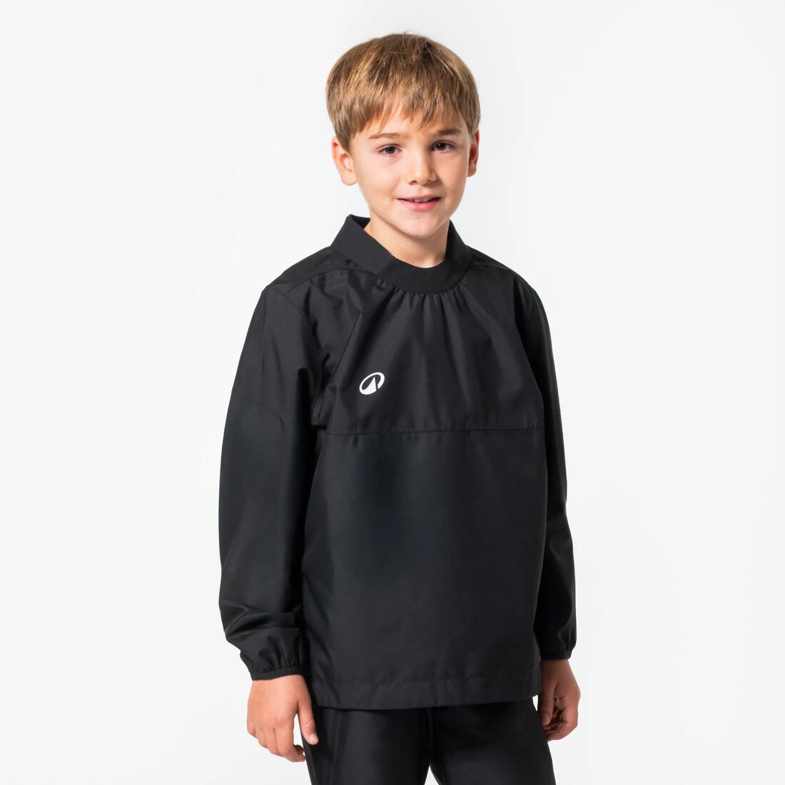 COUPE VENT IMPERMÉABLE DE RUGBY ENFANT - SMOCKTOP JR NOIR