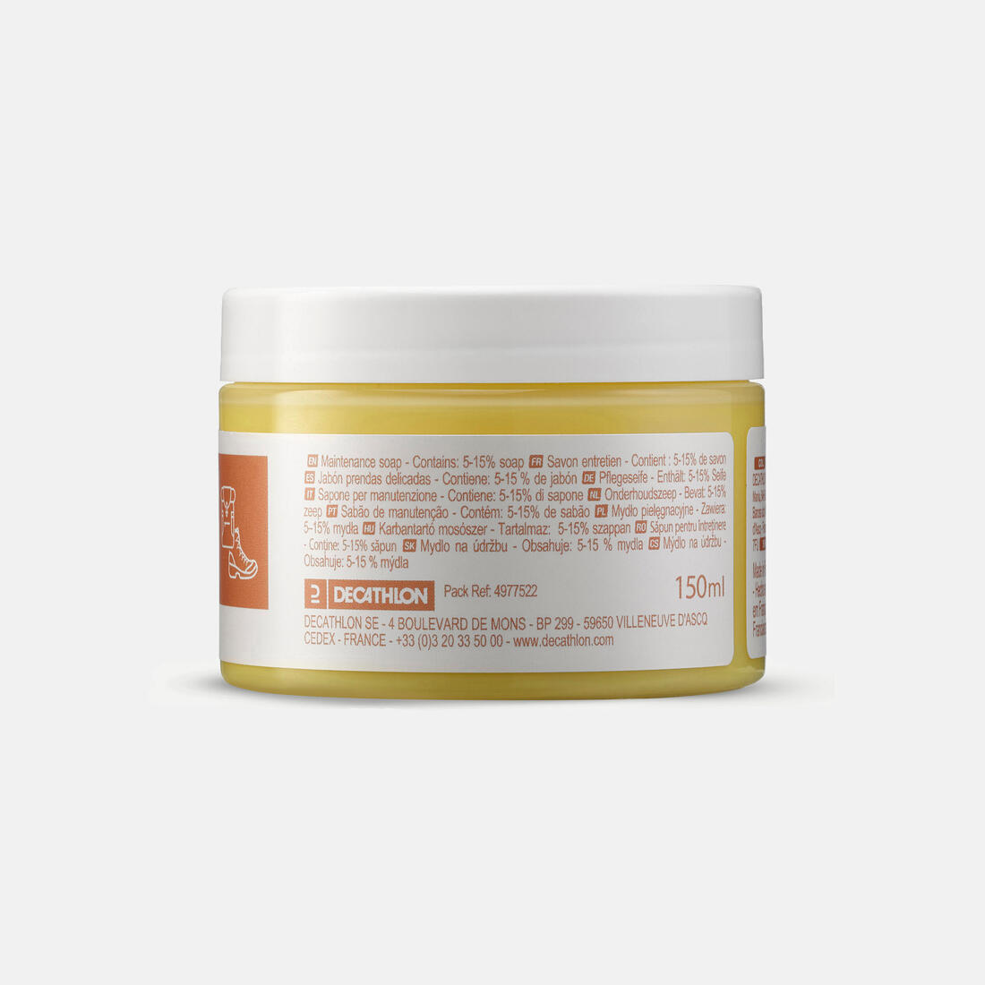 Savon solide glycériné pour chaussures et équipements en cuir, 150ml