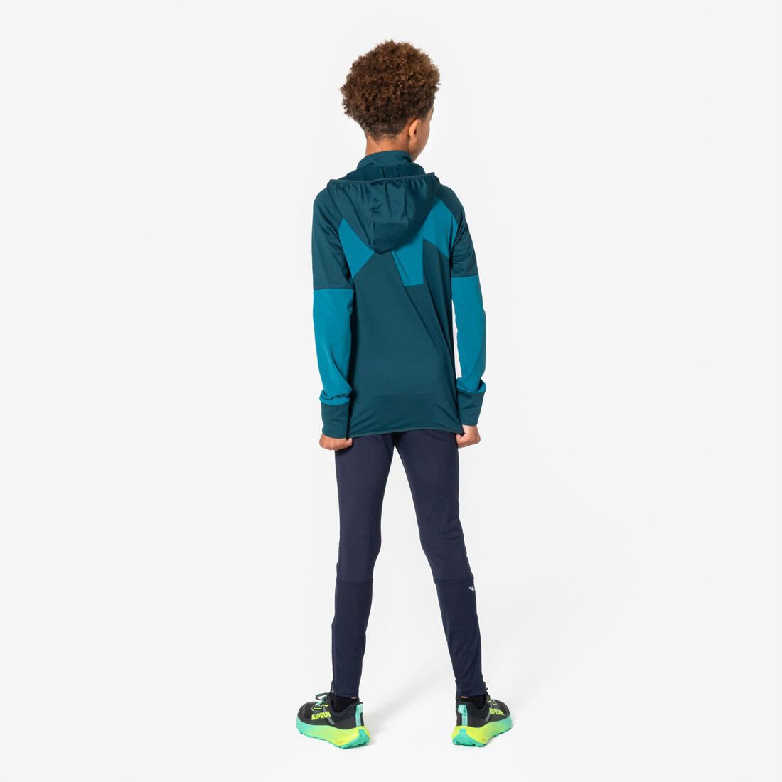 T-shirt manches longues de running garçon, Kiprun Run 900 Warm bleu