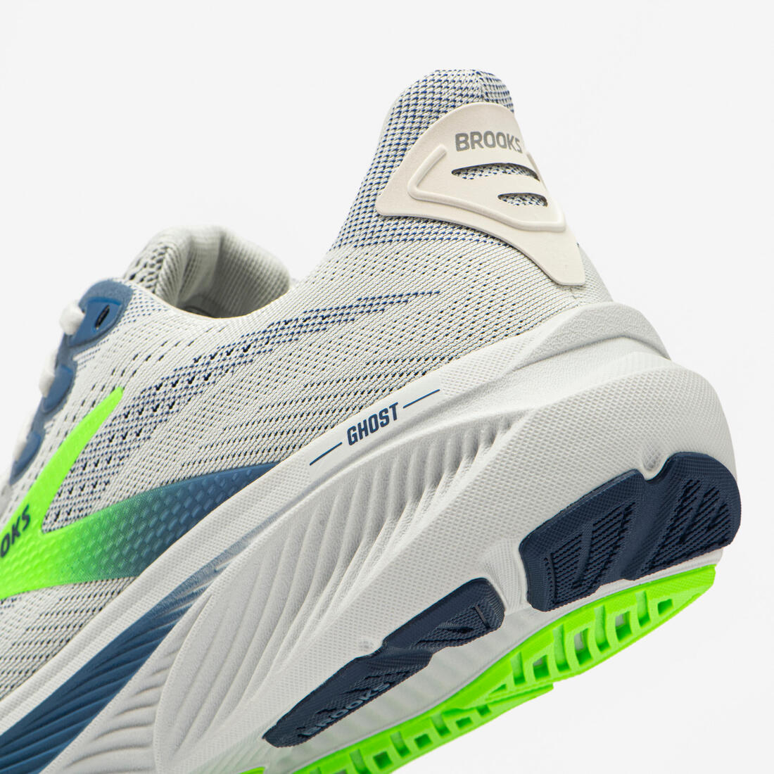 Chaussure de running Homme, Brooks Ghost 17 gris et vert