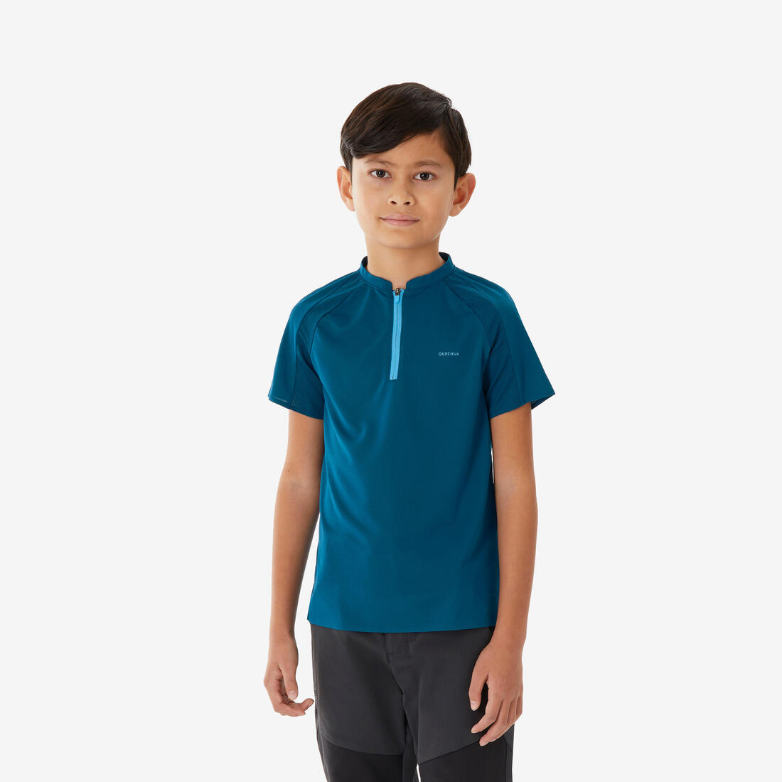 T shirt de randonnée enfant mh550 bleu 7-15 ans
