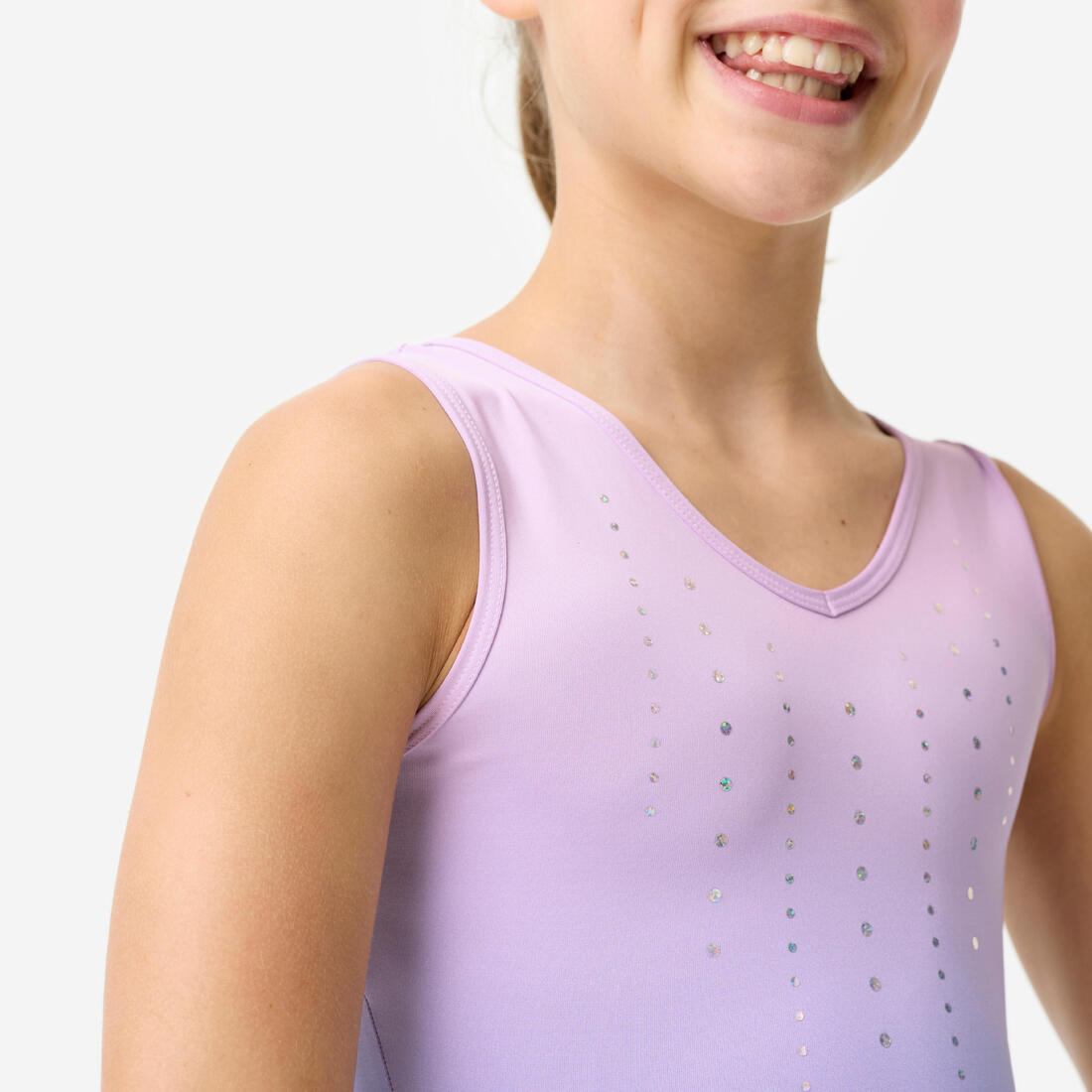 Justaucorps de gymnastique brillant fille