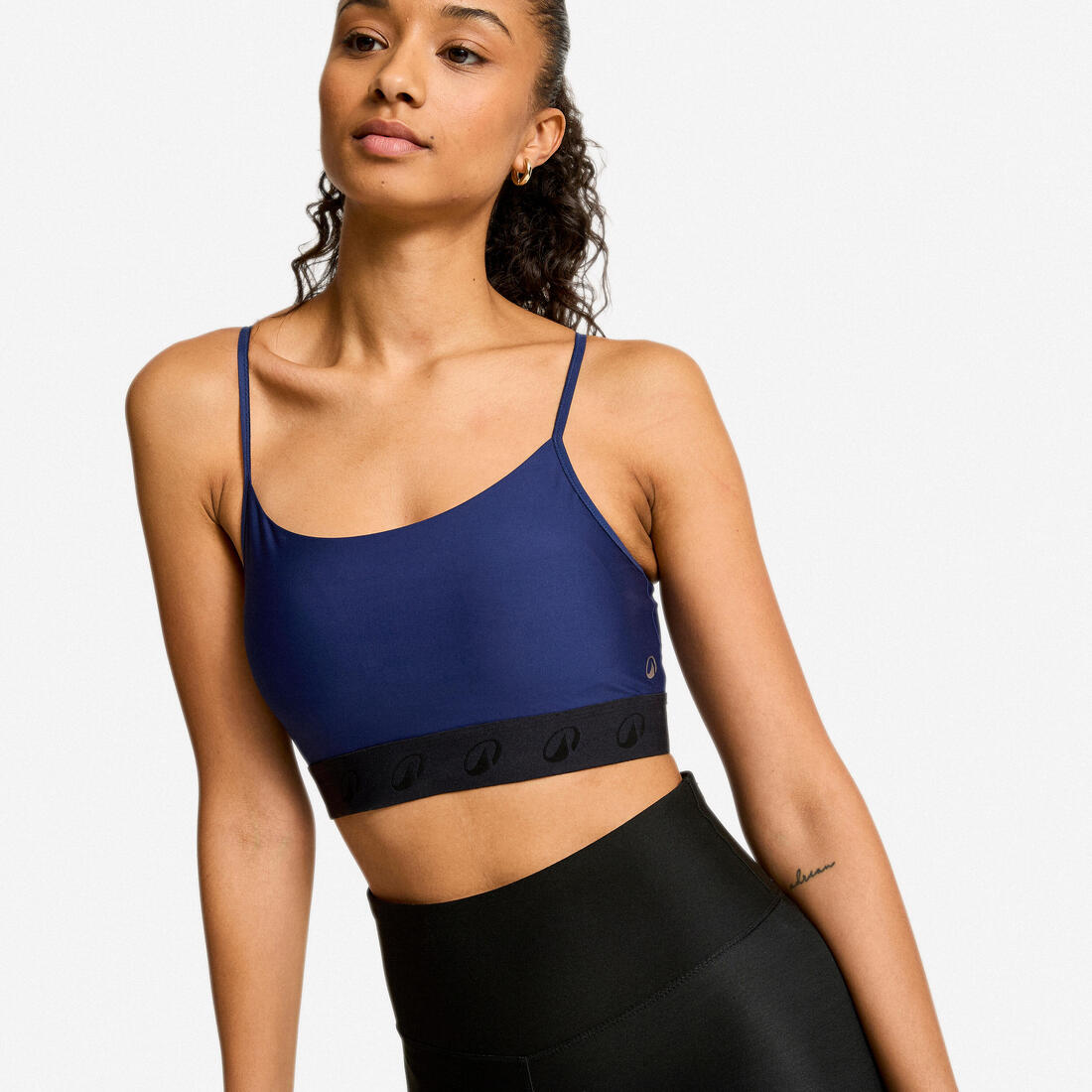 Brassière bretelles fines croisées maintien léger Femme