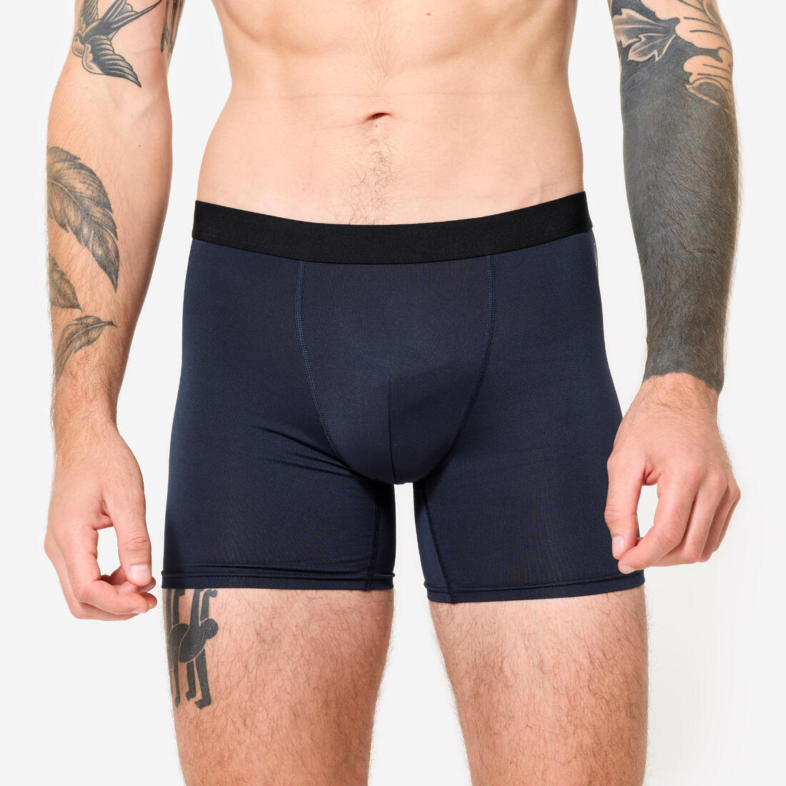 Lot de 3 boxers respirants en microfibre Homme, Bleu foncé