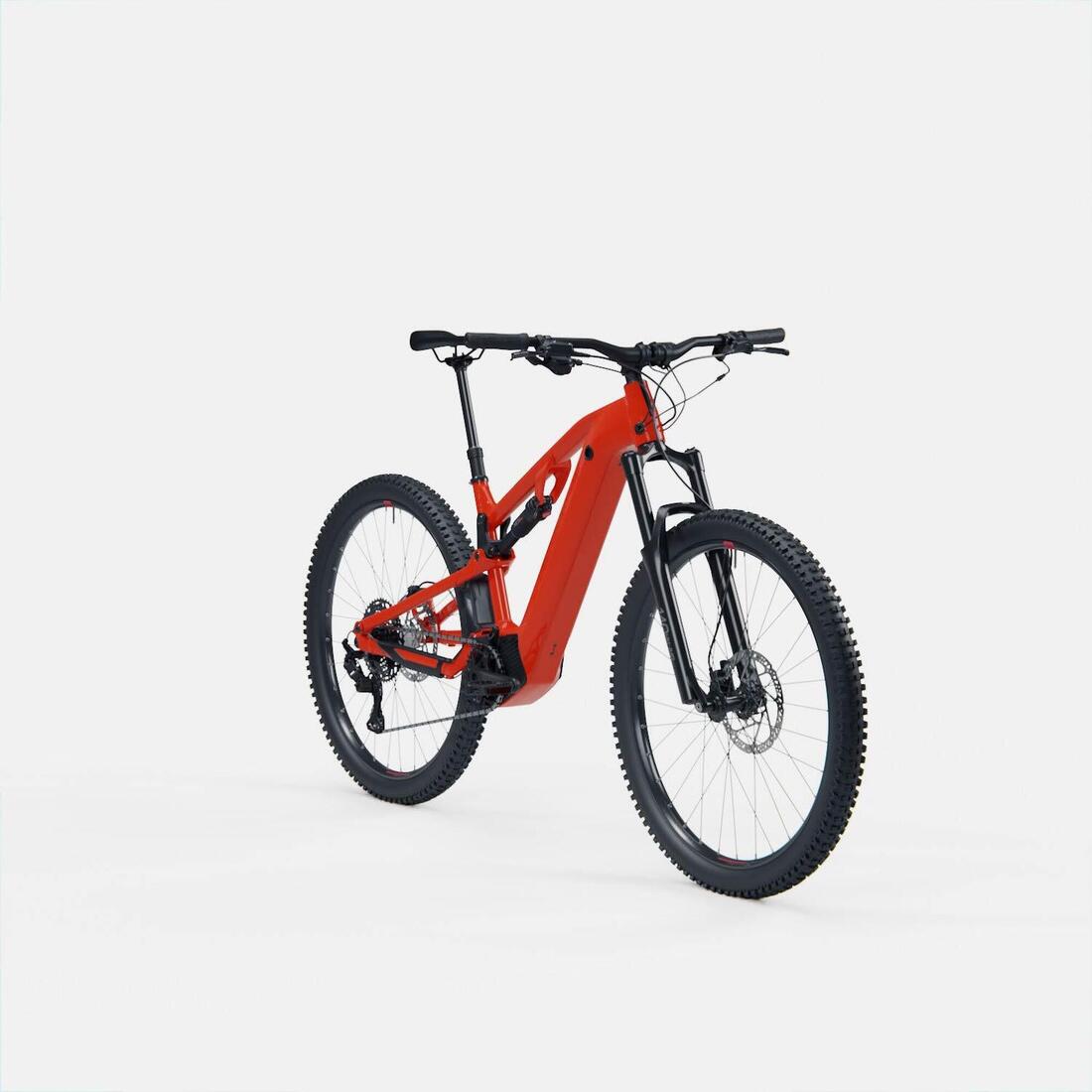 Vélo VTT électrique tout suspendu 29" - E-EXPL 520 S Rouge vif