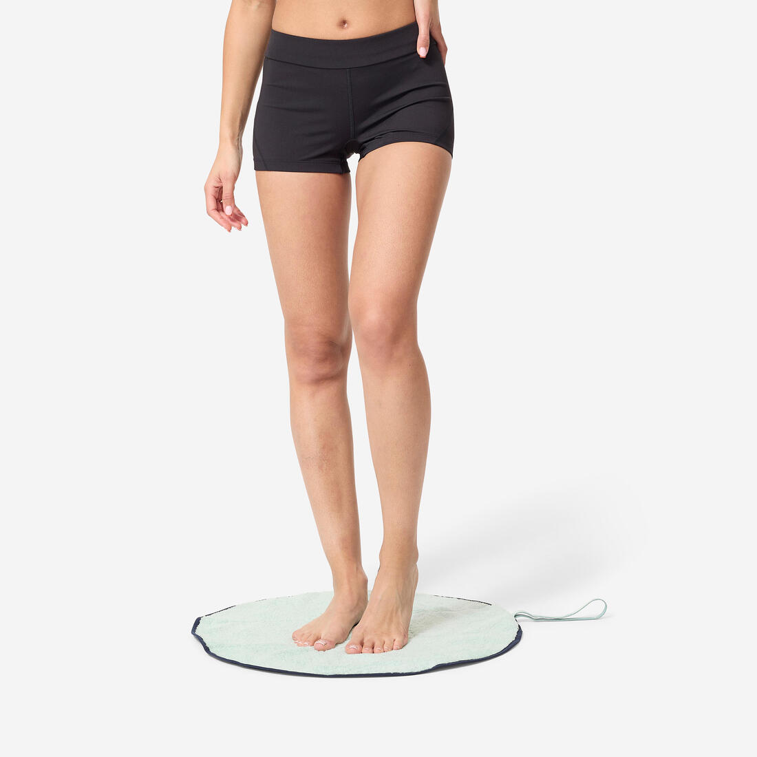 Serviette de bain pieds bi face en microfibre douce diamètre 60 cm
