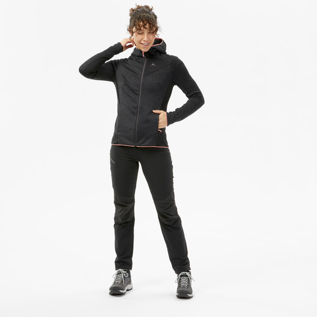 Veste polaire fine de randonnée - mh520 light - femme