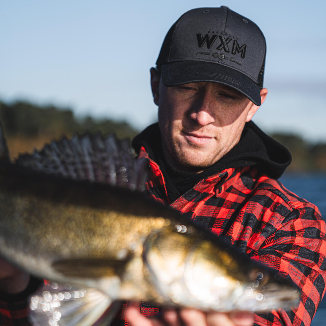 Casquette de pêche trucker snapback  - FC 500 WXM noire