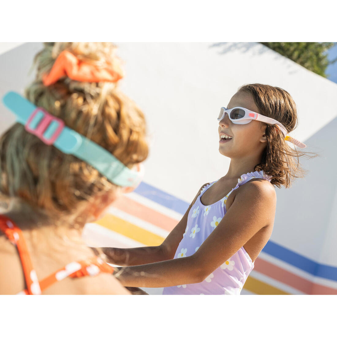 Maillot de bain de natation 1 pièce Fille enfant Lila marg lilas