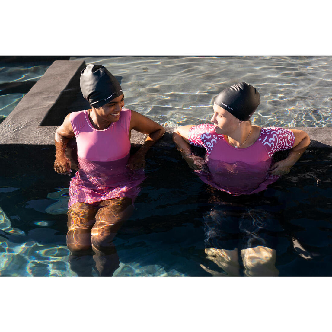 Bonnet de bain en silicone pour cheveux longs taille unique
