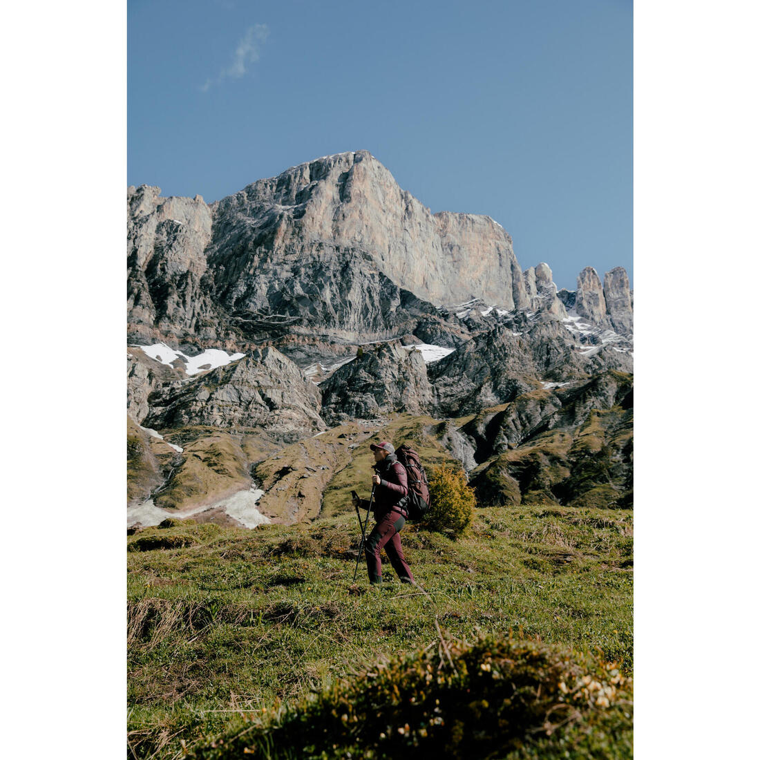 Pantalon déperlant de trek montagne - MT900 - Femme