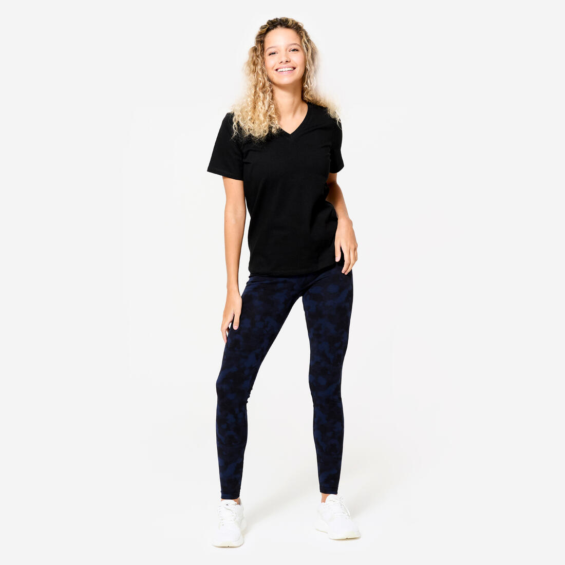 Legging fitness long coton extensible respirant femme - Fit+