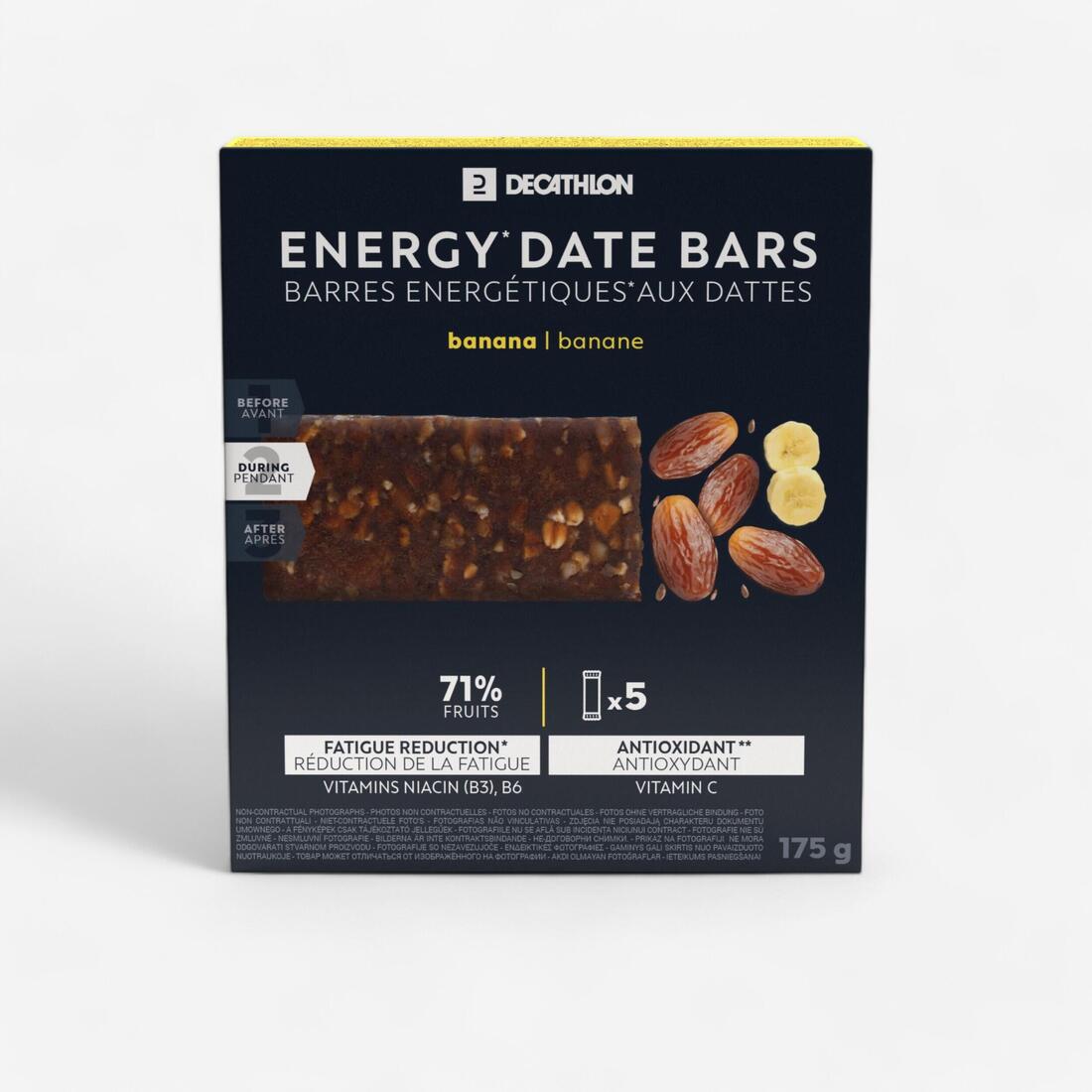 Barre énergétique dattes et banane, x5