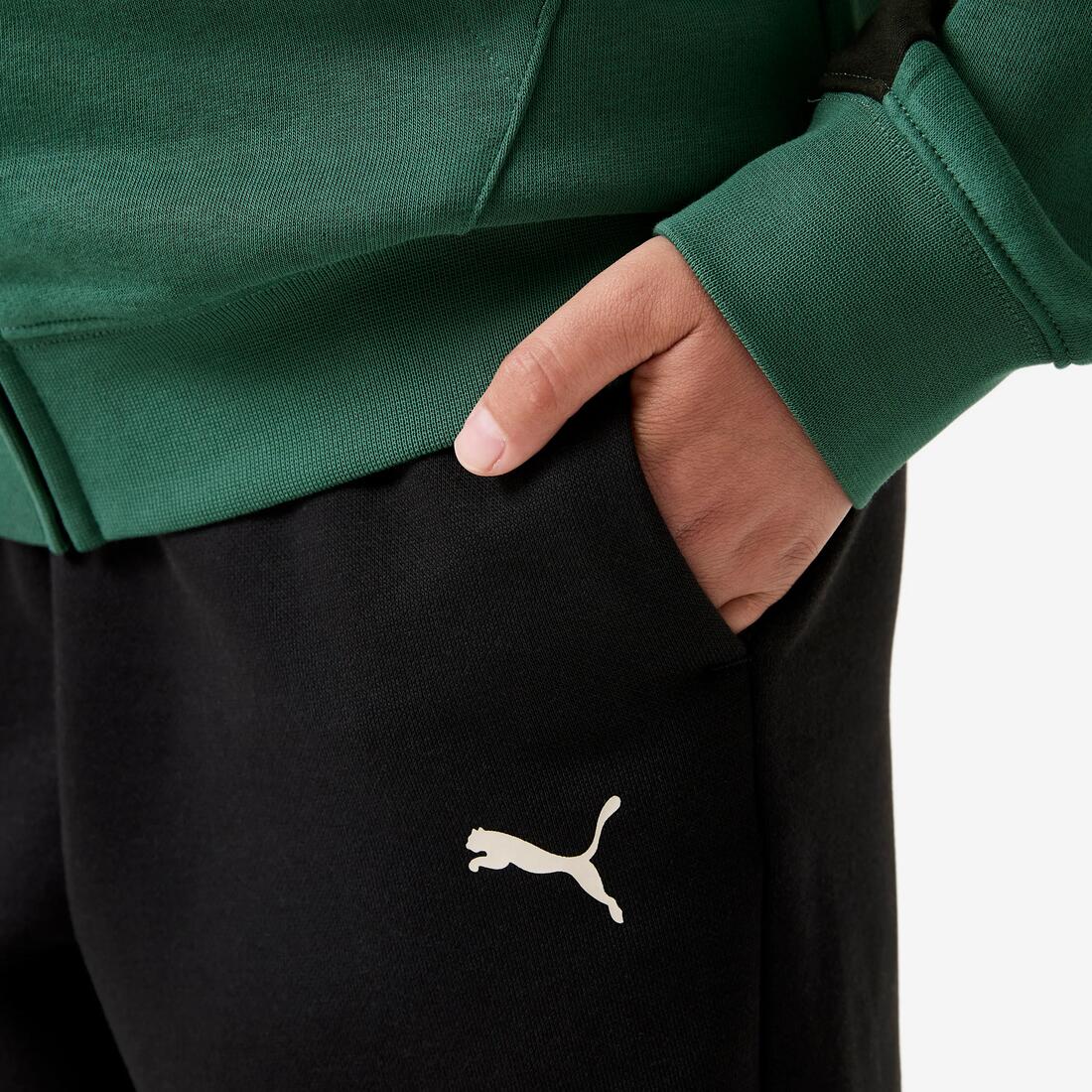 Ensemble de survêtement zippé enfant, vert et noir