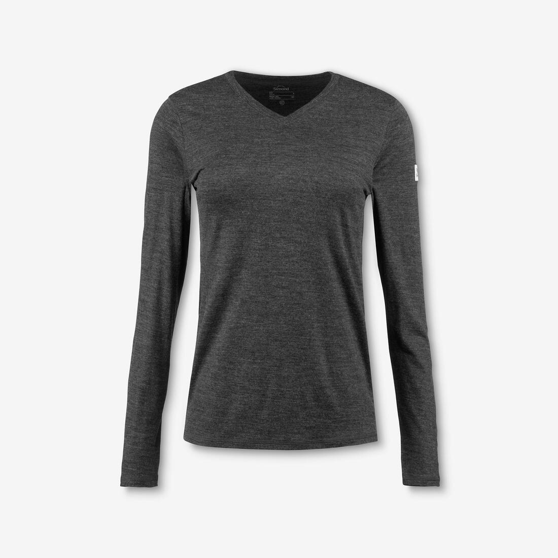 T-shirt laine mérinos de trek & voyage femme, Merino fresh