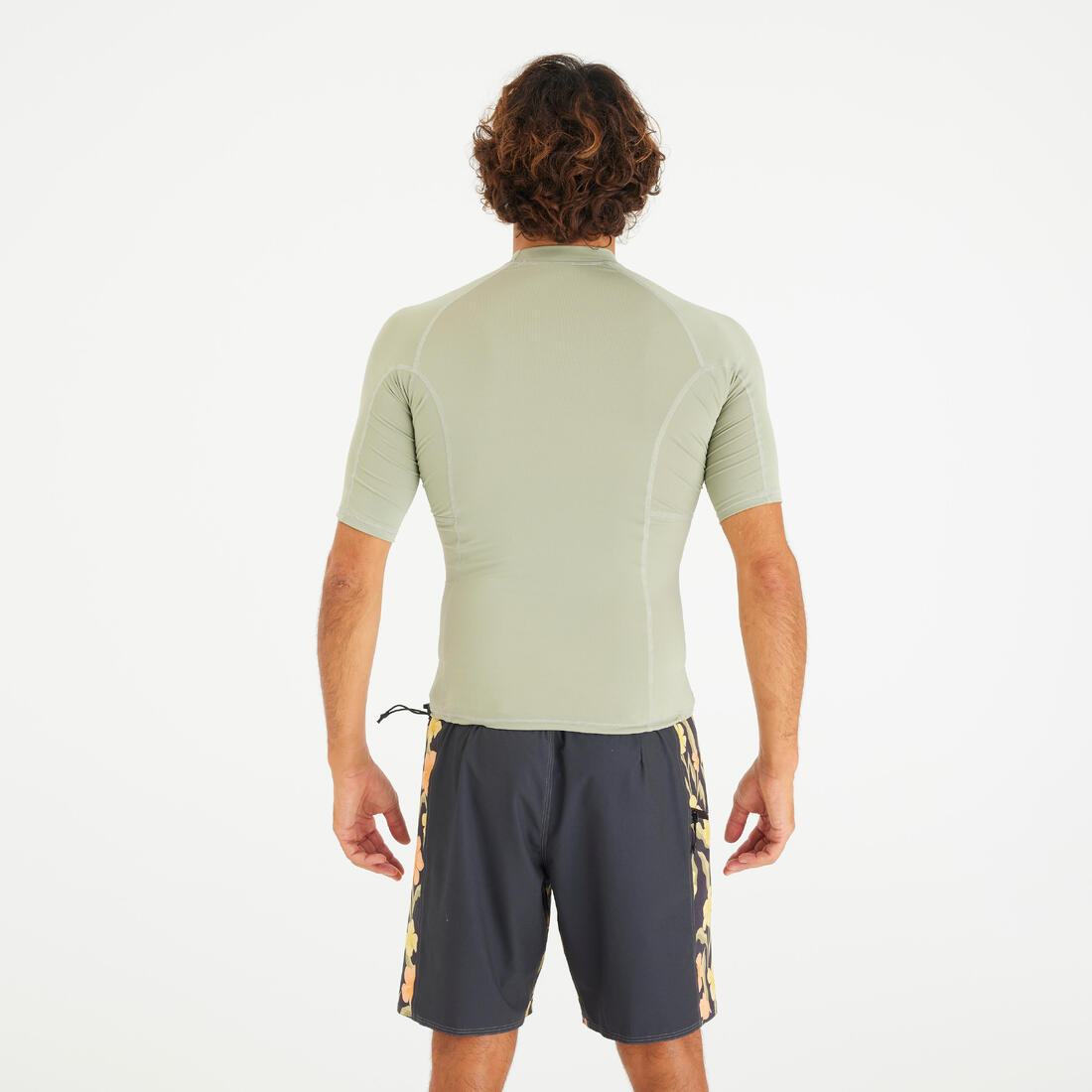 Tee shirt anti uv manches courtes homme - 500 bleu palmeraie
