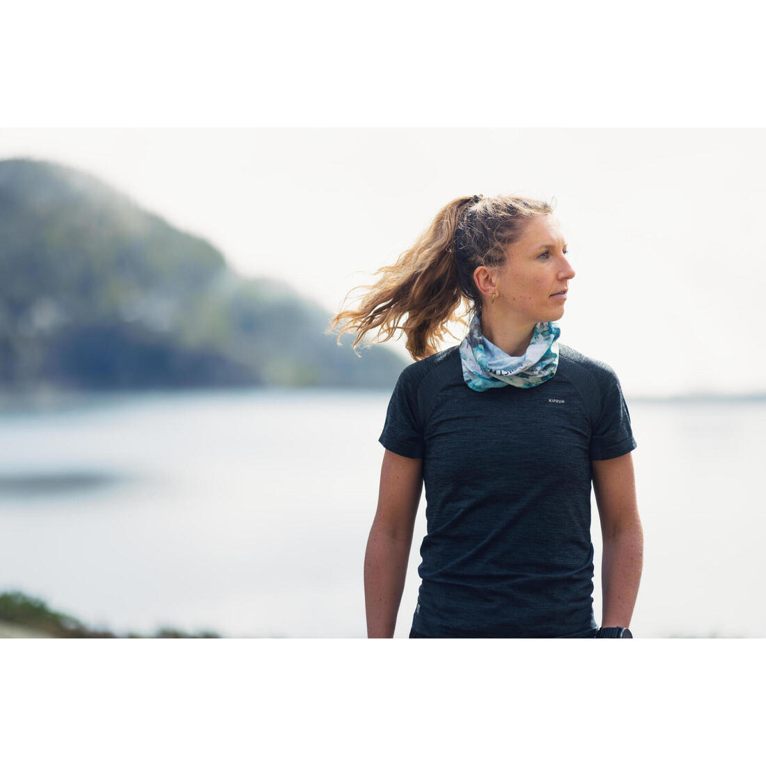 T-shirt running & trail sans couture femme - kiprun run 500 confort slim