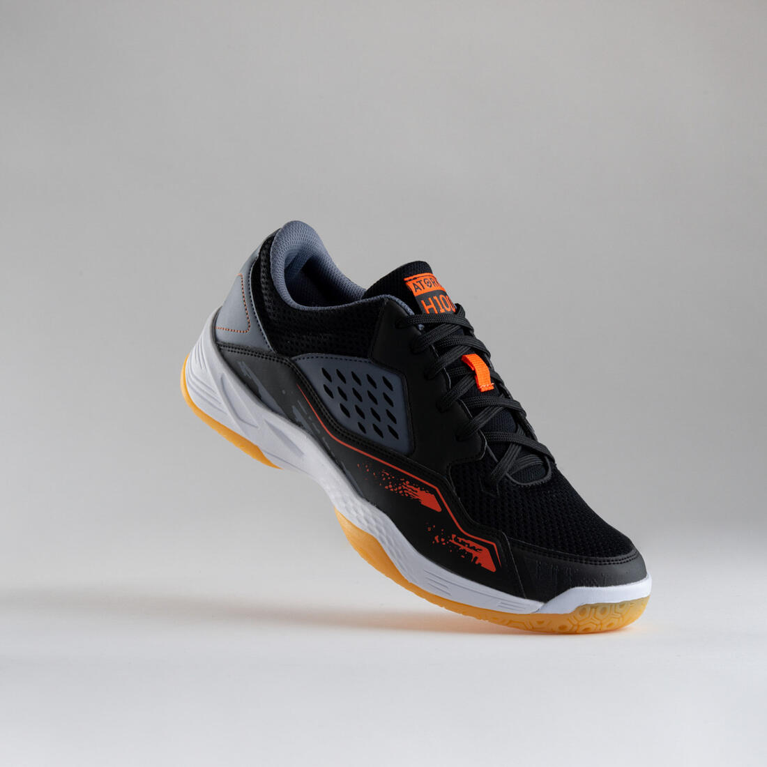 Chaussures de handball Homme - H100 gris noir orange