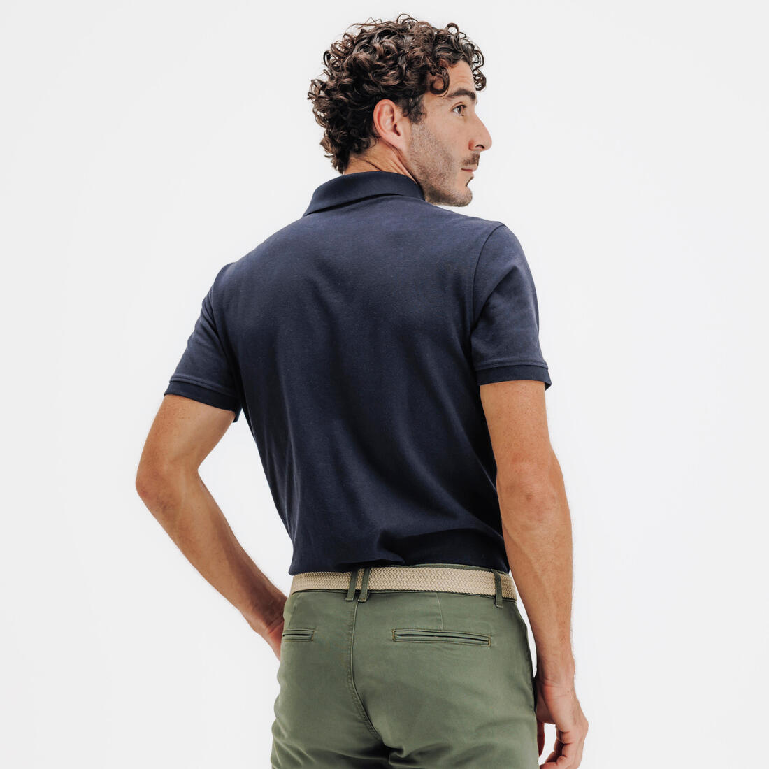 Polo de golf en coton polyester manches courtes homme, MW500