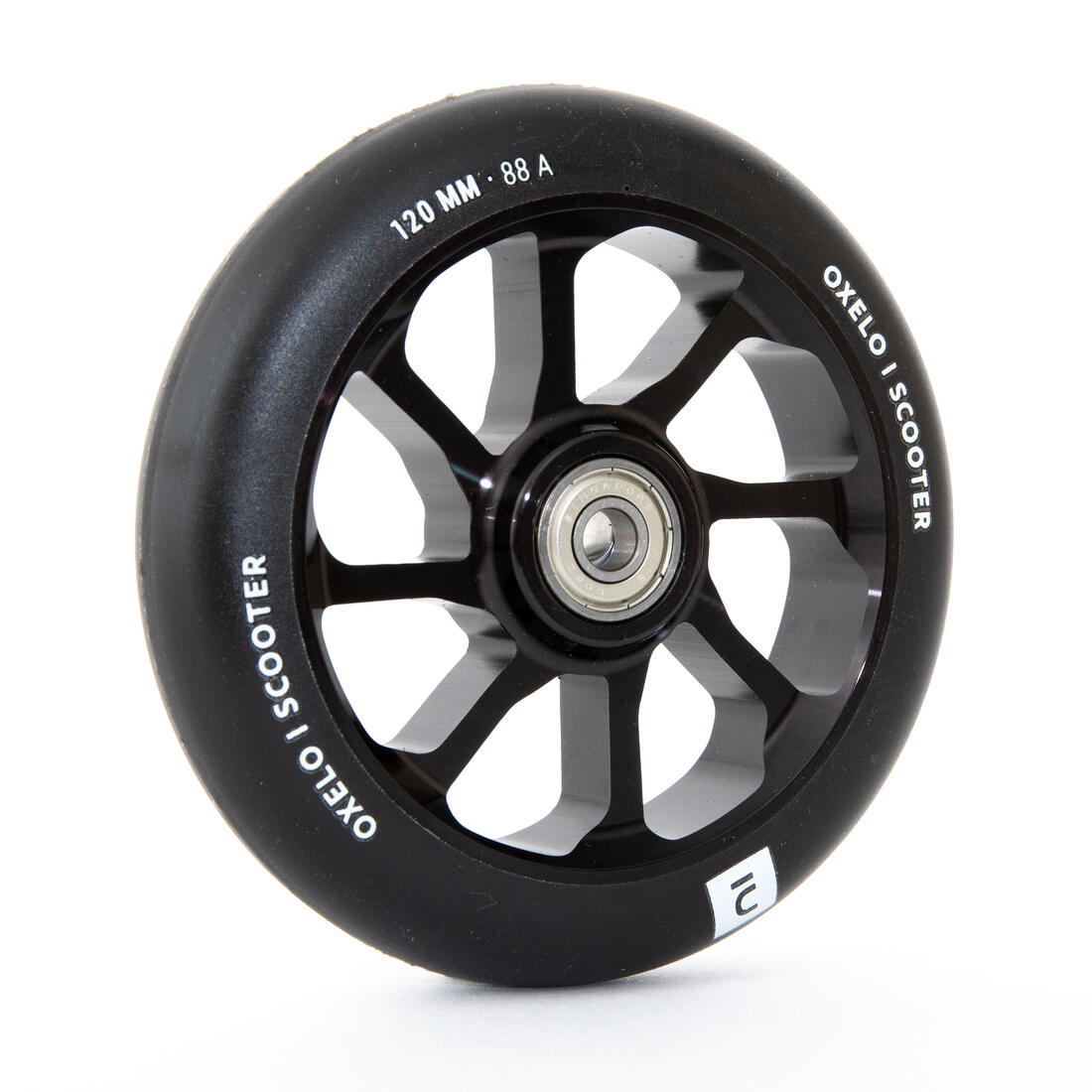 Roue trottinette freestyle core alu noir PU 120 mm