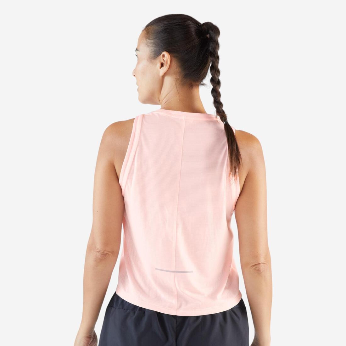 Débardeur court de running respirant femme - kiprun run 500 dry