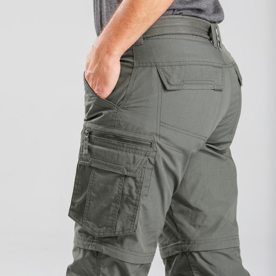 Pantalon cargo de randonnée modulable homme, TRAVEL 500 Modul