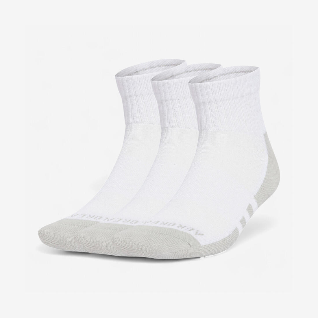 Chaussettes basses 3 bandes Adidas - blanc