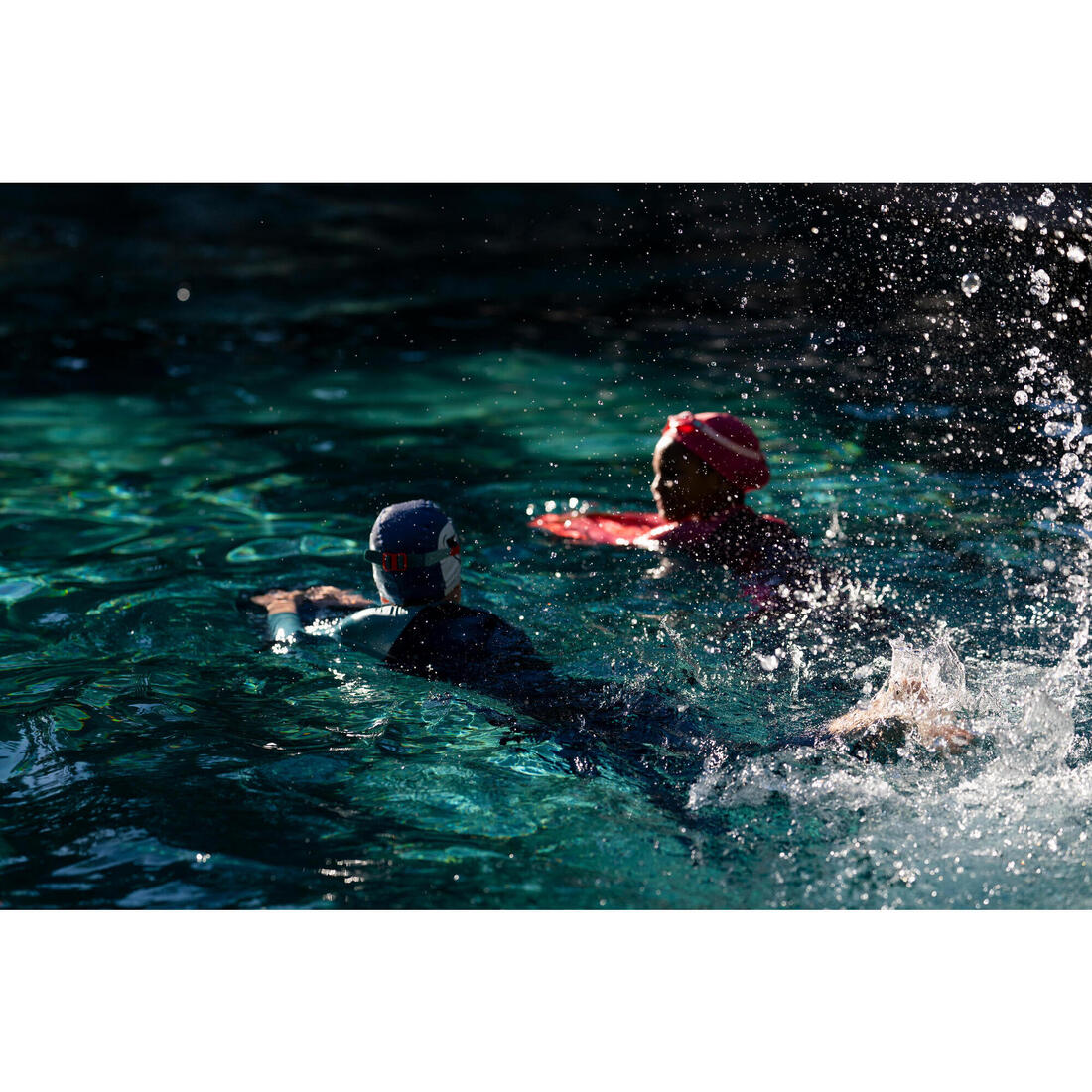 Bonnet de bain en maille - tissu uni - taille s
