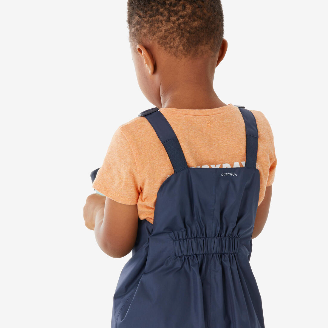 Salopette imperméable de randonnée enfant 2-6 ans, NH100 bleu marine