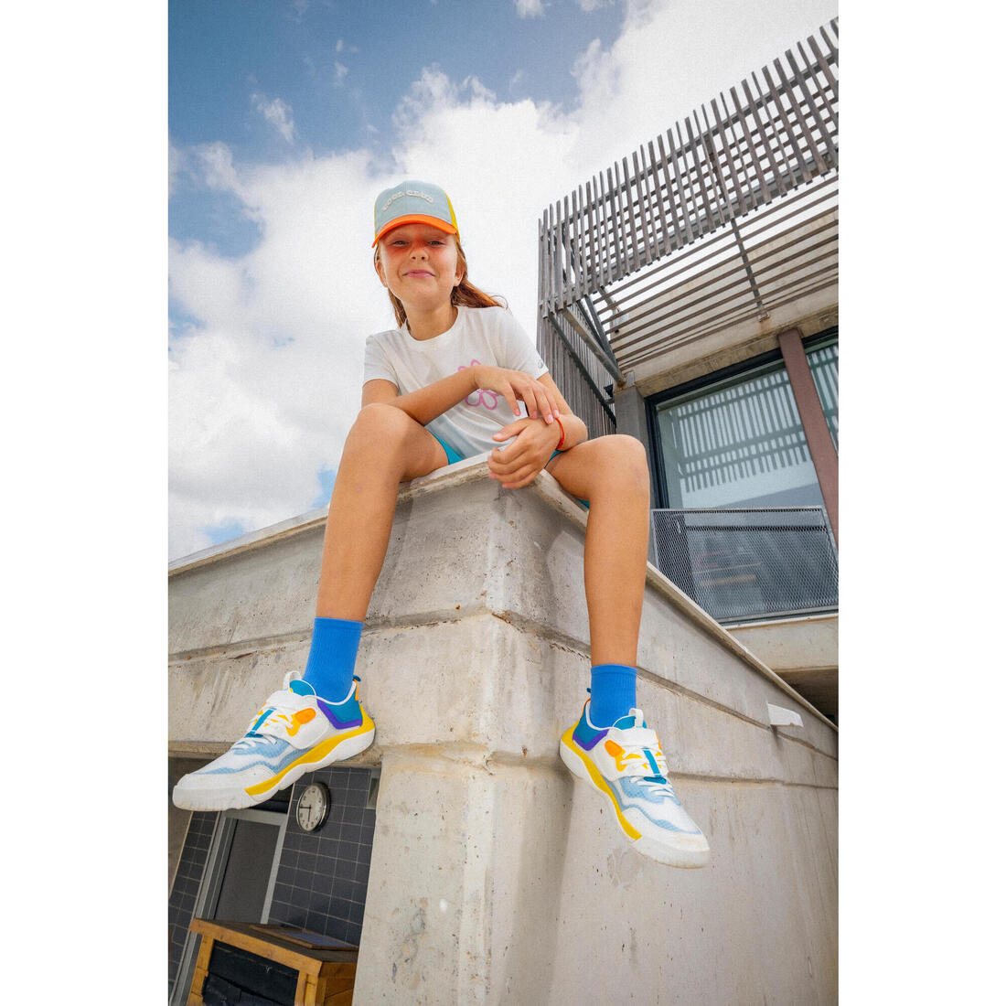 Chaussures de sport à scratch faciles à enfiler enfant,Playful City multicoclore