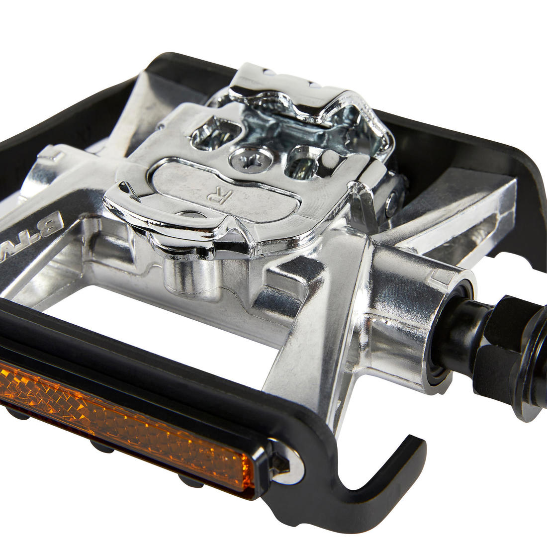 Pédales vtt semi automatiques 500 aluminium noire
