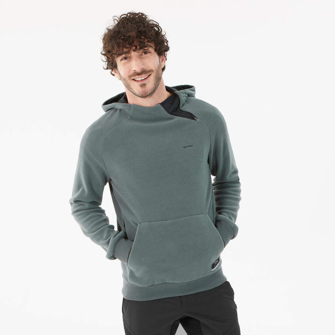 Polaire MH100 H Sweat hoodie verte – vert fumé