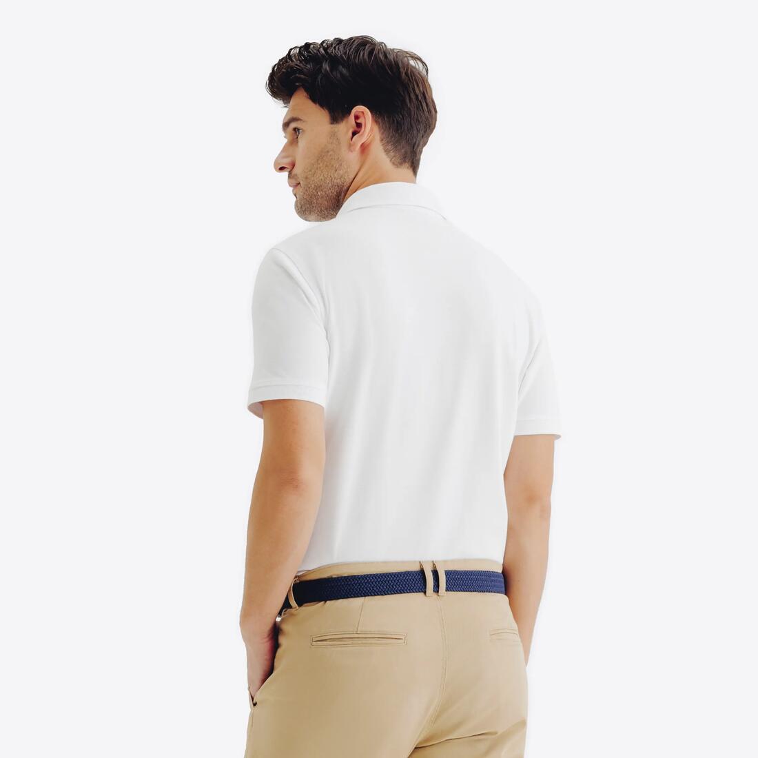 Polo de golf en coton polyester manches courtes homme, MW500