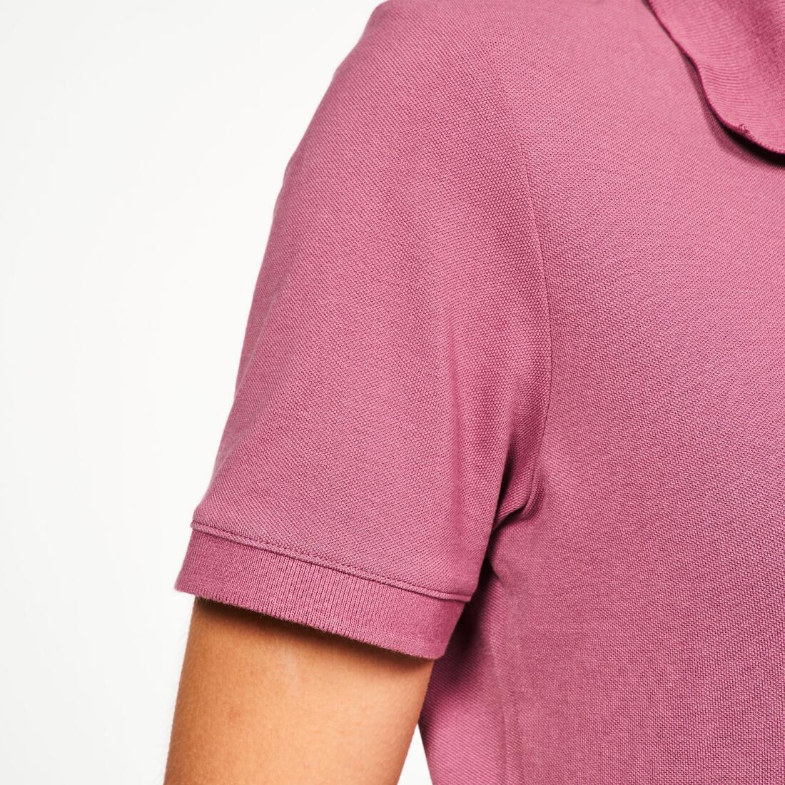 Polo golf en coton polyester manches courtes femme, MW500 beige clair