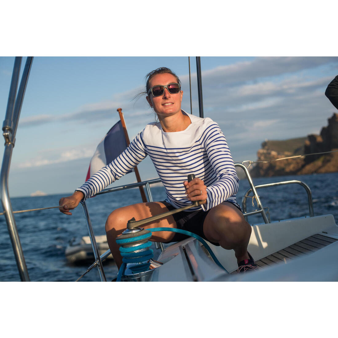 Lunettes de soleil polarisées flottantes voile SAILING 100 taille S Noir
