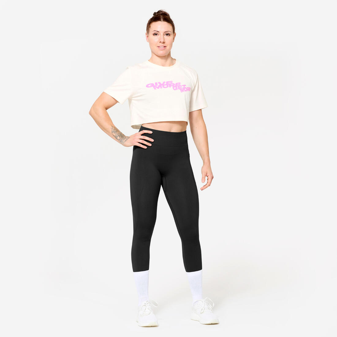 Crop top de musculation coupe ample femme