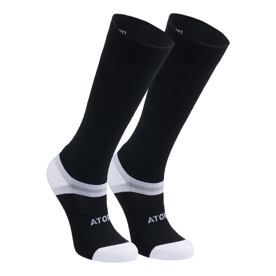 Chaussettes de handball compressives hautes adulte H900 noir/blanc – noir