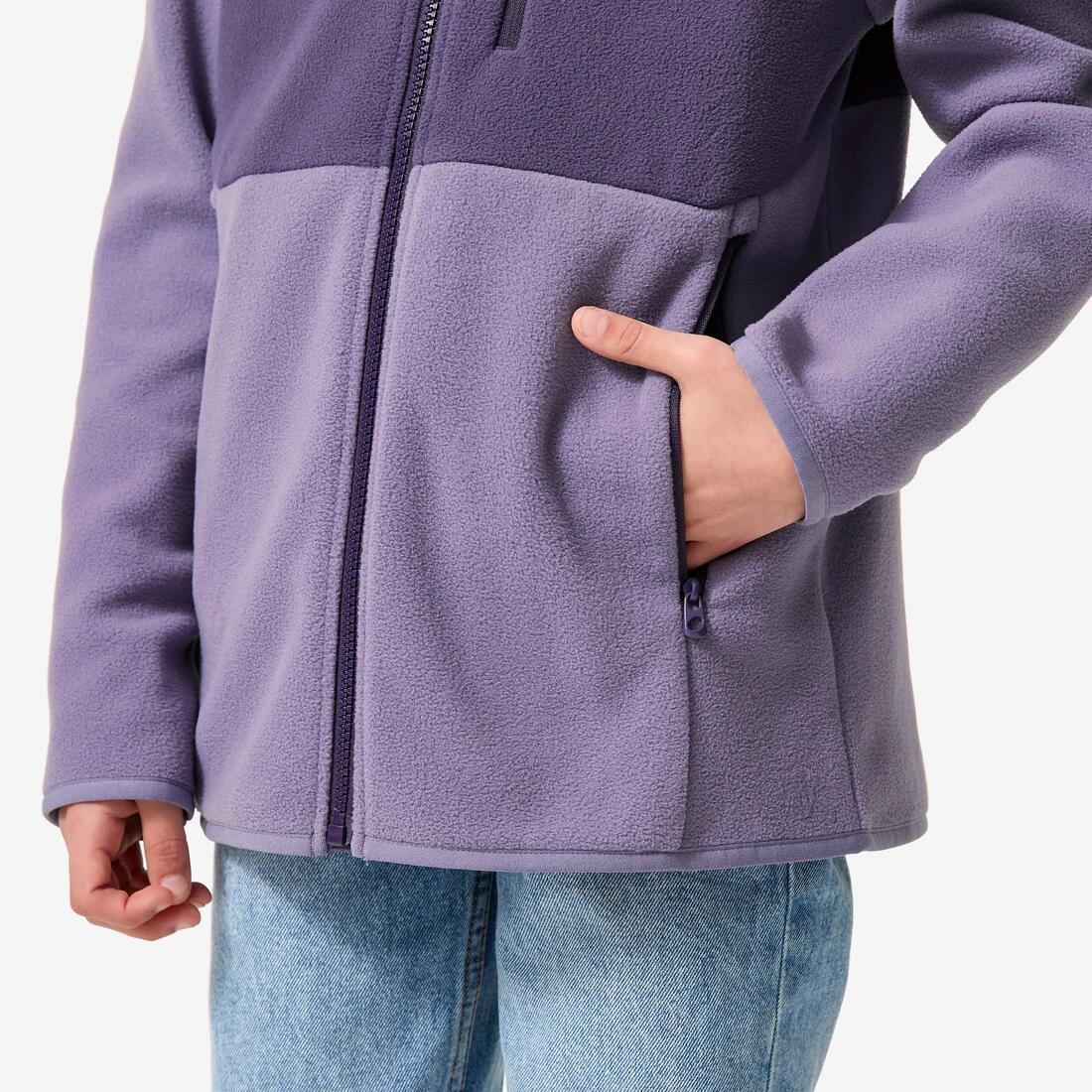 Veste polaire de randonnée enfant 7-15 ans, MH500 bleu et