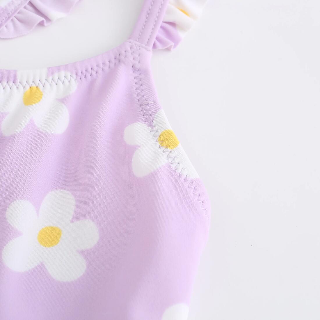Maillot de bain de natation 1 pièce Fille enfant Lila marg lilas