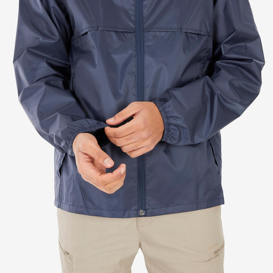 Veste de randonnée coupe-vent imperméable homme, Raincut Full Zip