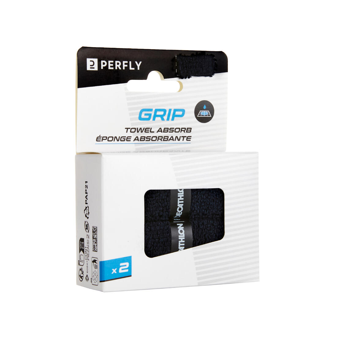 Lot de 2 Grips-Éponges De Badminton - Noir