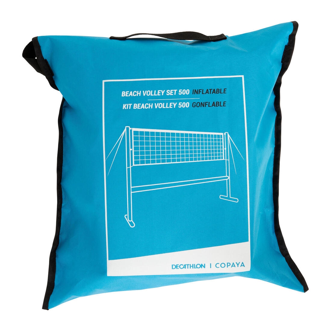 Set (Filet et structure) de Beach volley 500 gonflable bleu