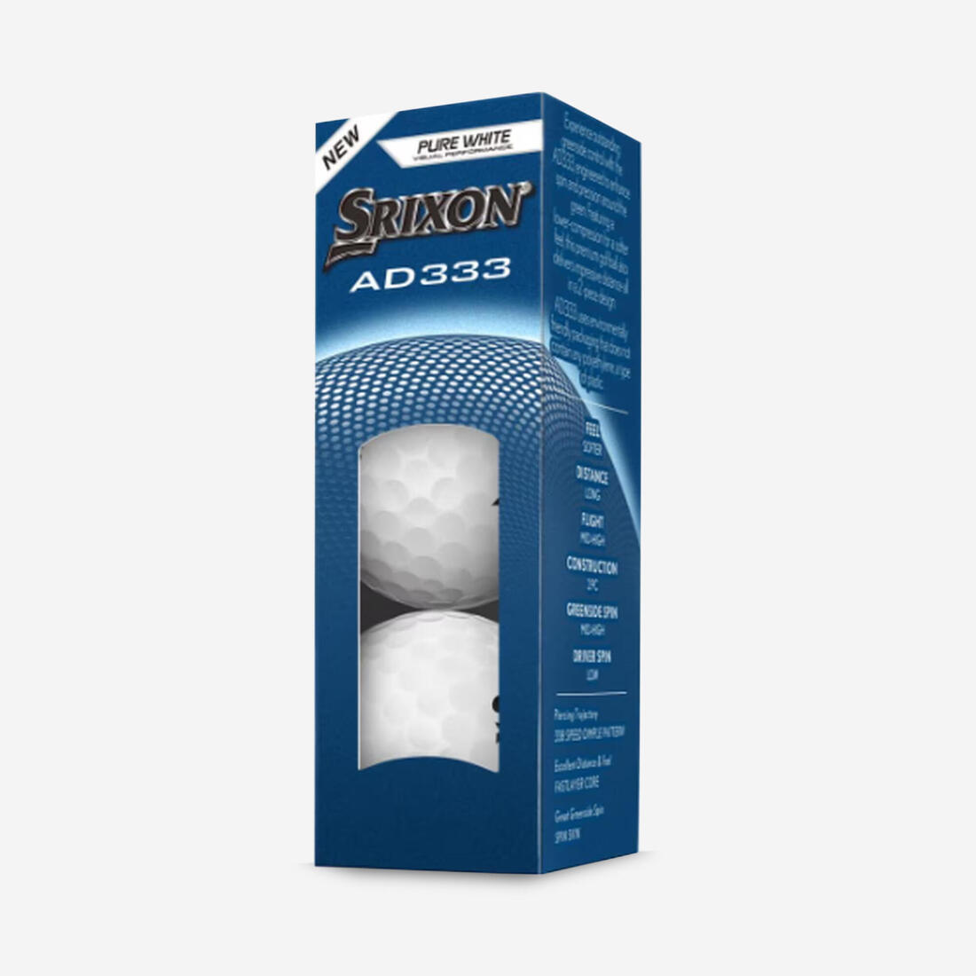 Balles de golf x12, AD333 blanc