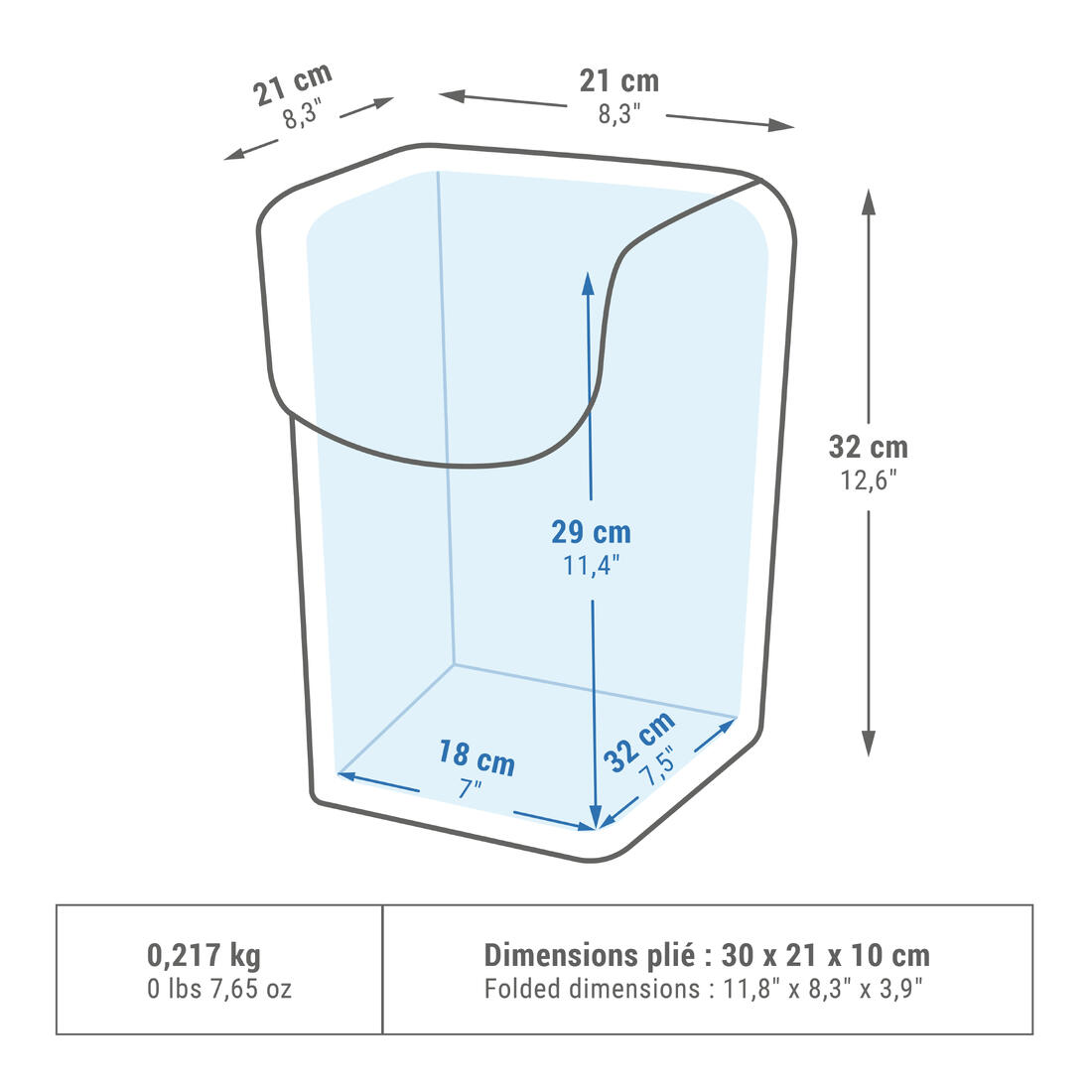 Glacière 100 souple 10 litres, isotherme et compacte pour le camping