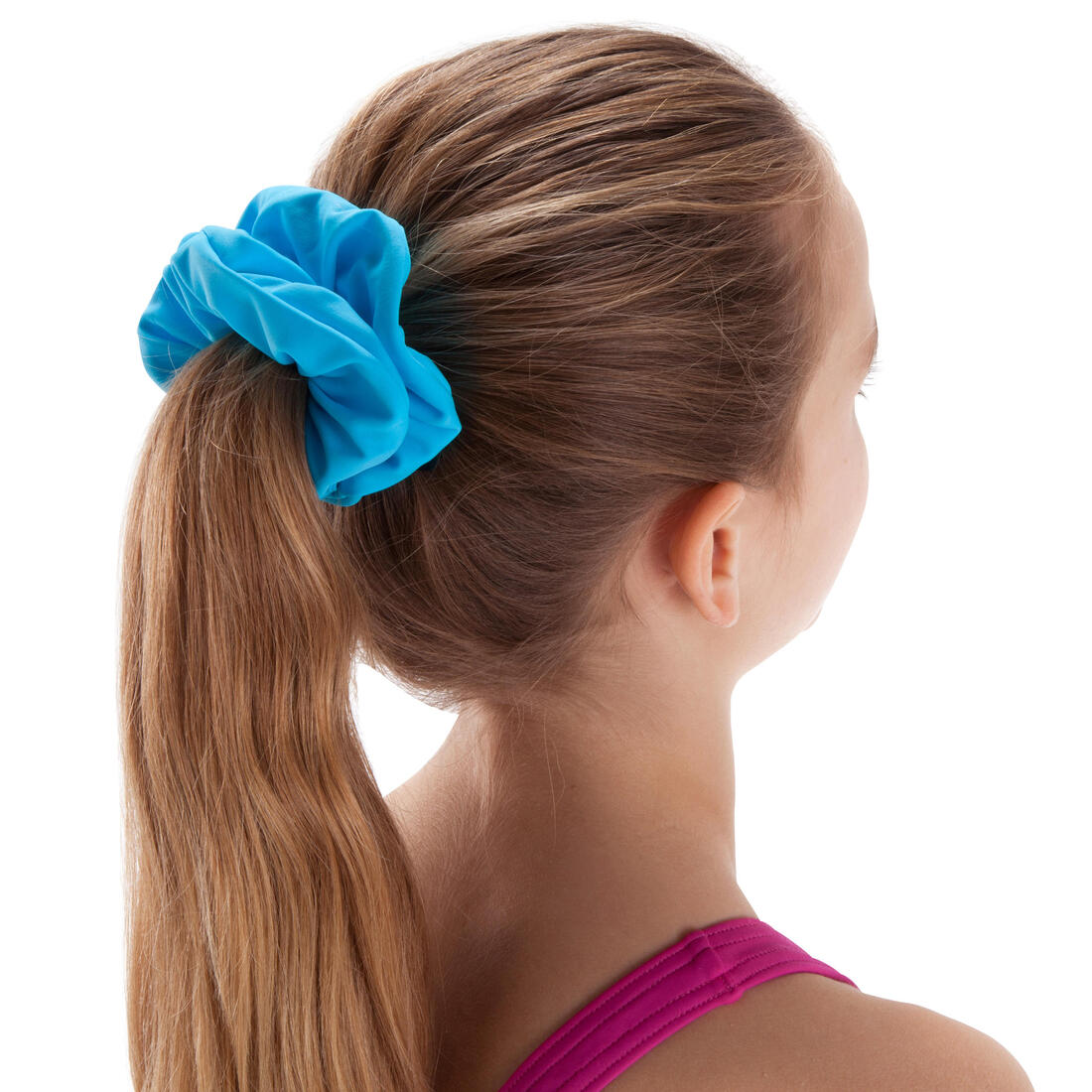Chouchou de natation cheveux fille corail