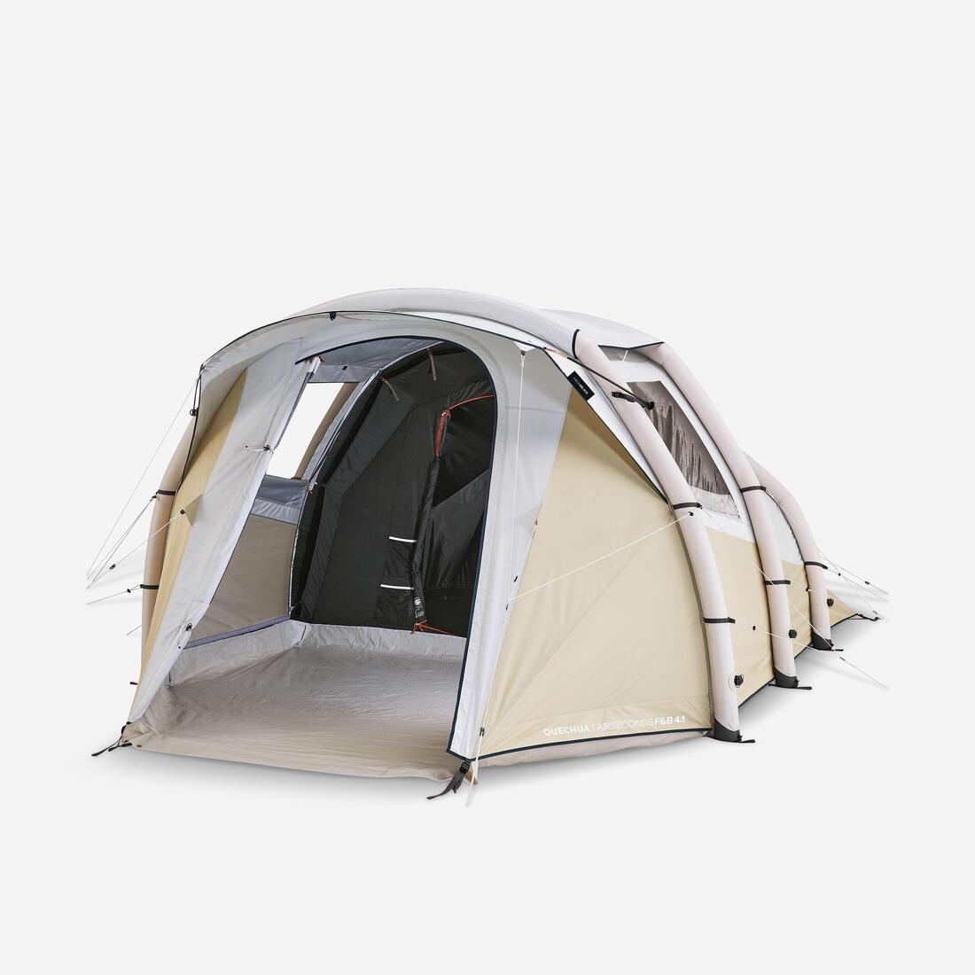 Tente de camping gonflable 4 places, Fresh & Black, Air Seconds 4.1 beige