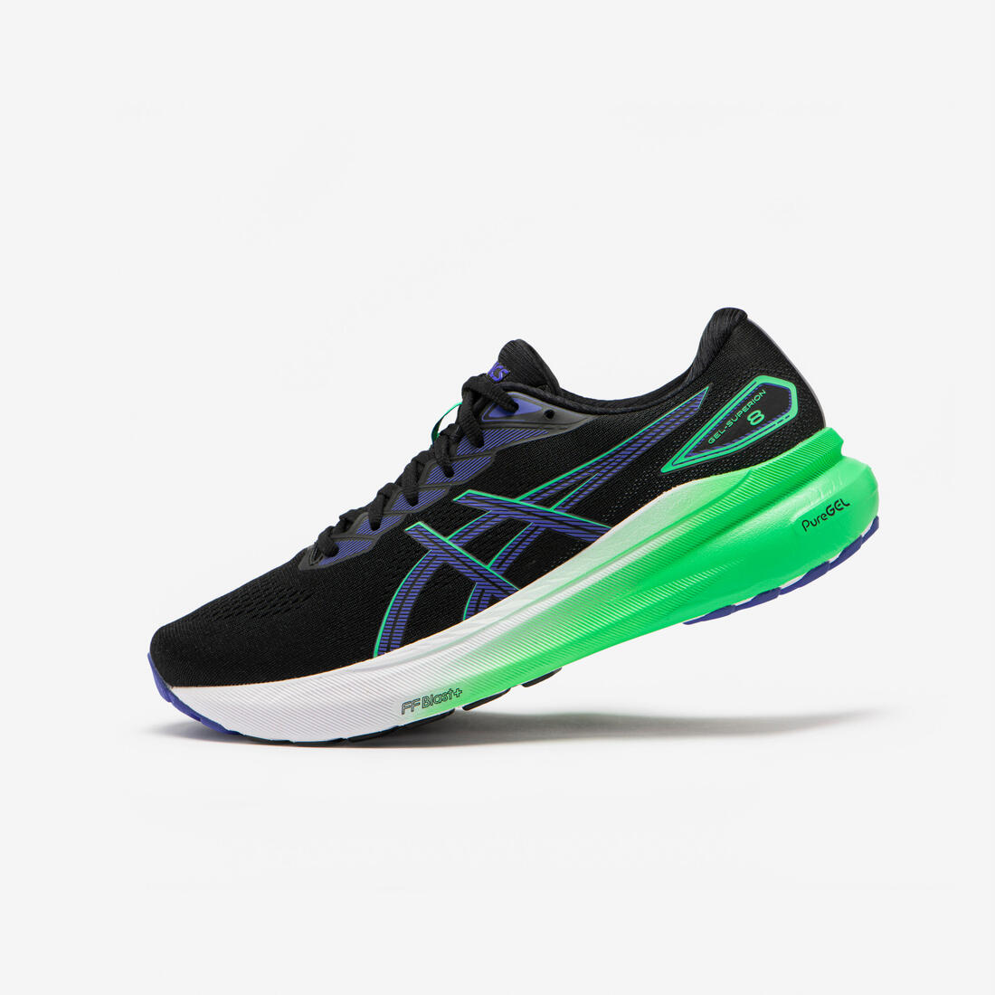 Chaussures running homme, Asics Superion 8 turquoise et vert