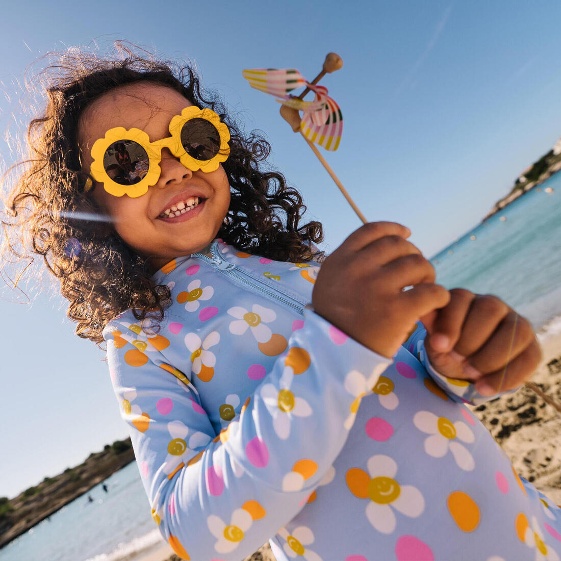 Maillot de bain 1 pièce anti UV manches longues Bébé / Fille - Izia shell