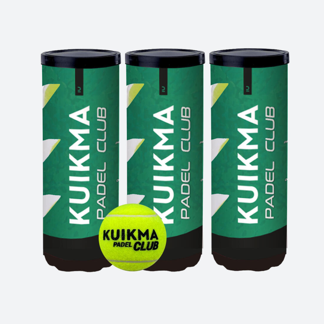 Tripack balles de padel pressurisées - Kuikma PB Club